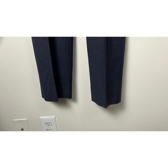 Armani  Collezioni Navy Blue Micro striped  2 Piece Suit Jacket Pants Set - Picture 12 of 16